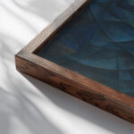 Study for Sea Dancer 1913 Gino Severini close up dark wood mockup