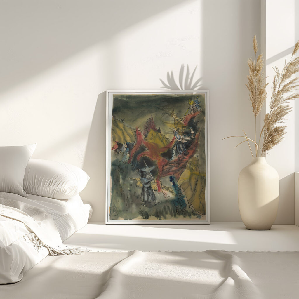 Study for a Full Page Illustration for a Fairytale Jan Novak 4 mockup