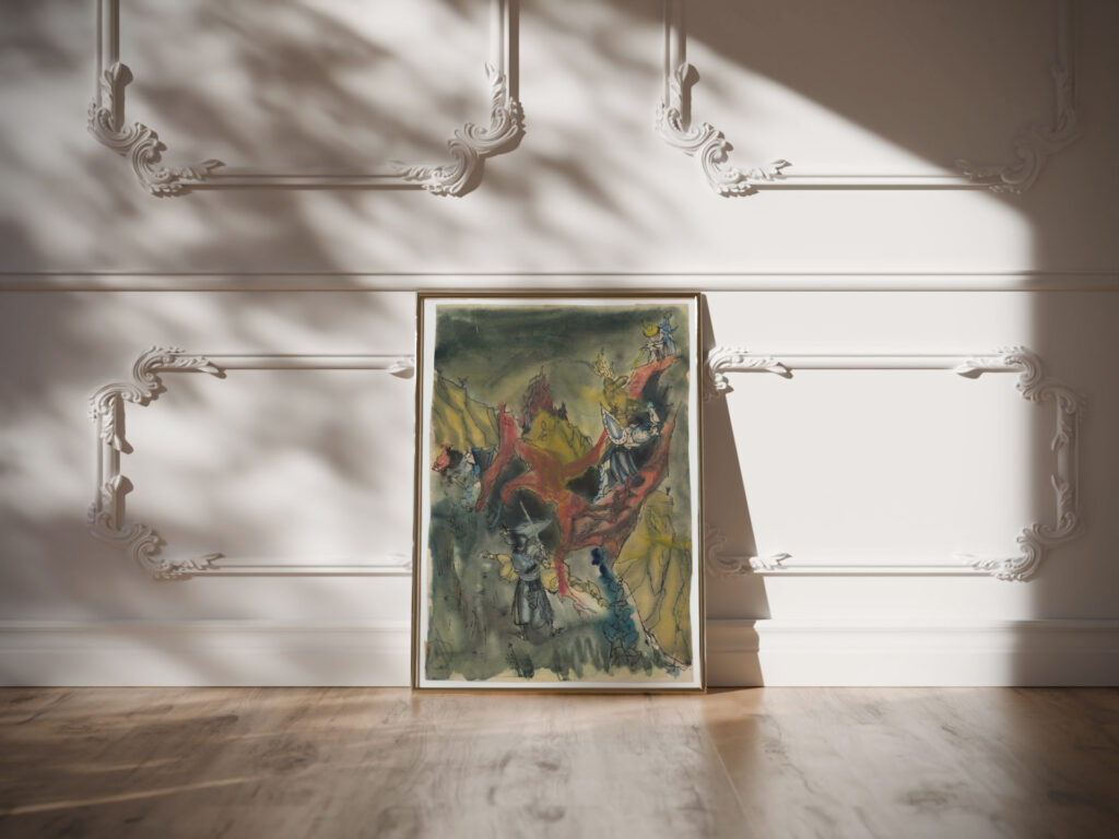 Study for a Full Page Illustration for a Fairytale Jan Novak video mockup