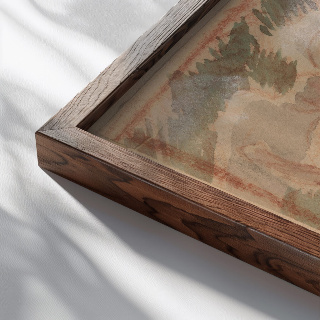 Study for a Panel III 1890 1897 Charles Sprague Pearce close up dark wood mockup