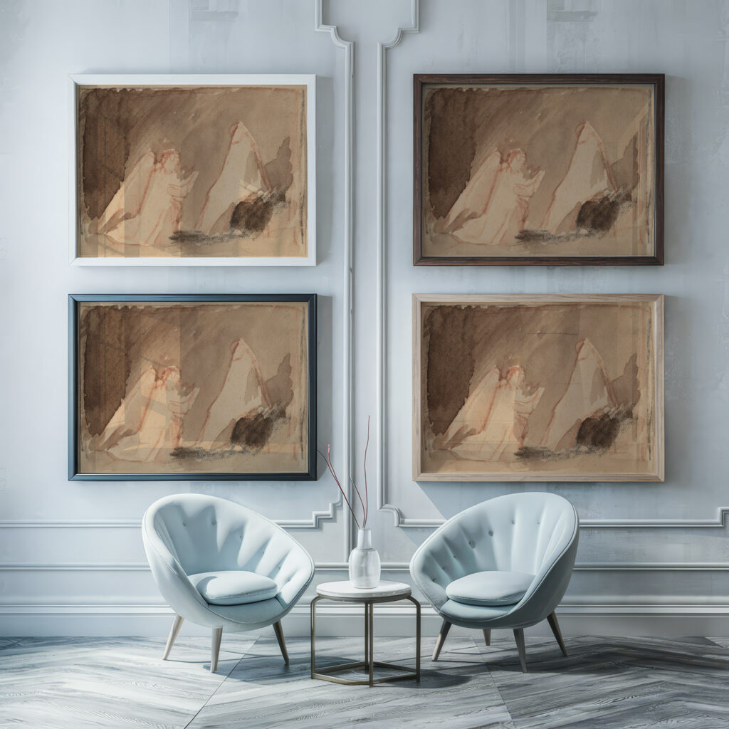 Study for a Panel VI 1890 1897 Charles Sprague Pearce framed posters mockup