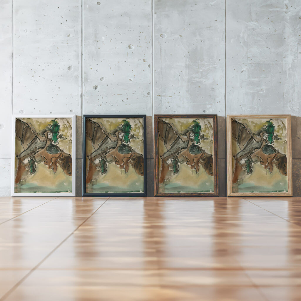 Study for a Slovak Fairytale III 1940–1944 Jan Novak framed posters mockup