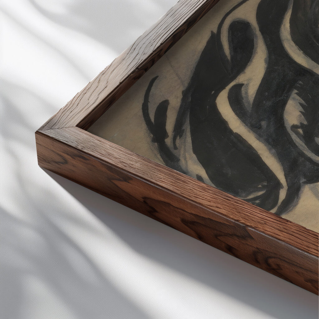 Study for the Cover of J. Janosik II. 1938 Jan Novak close up dark wood mockup