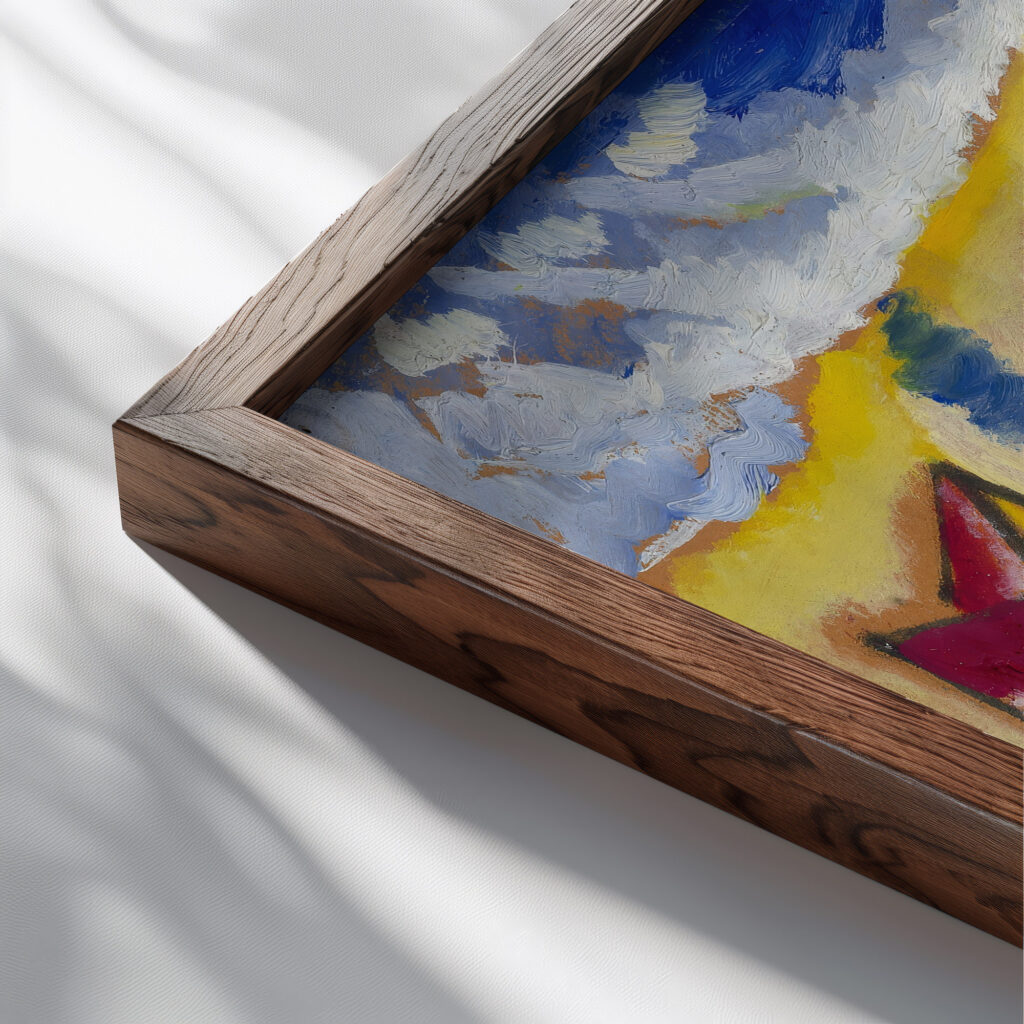 Study for ‘Winter No. II 1911 Wassily Kandinsky close up dark wood mockup