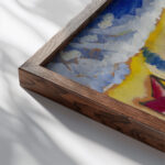 Study for ‘Winter No. II 1911 Wassily Kandinsky close up dark wood mockup