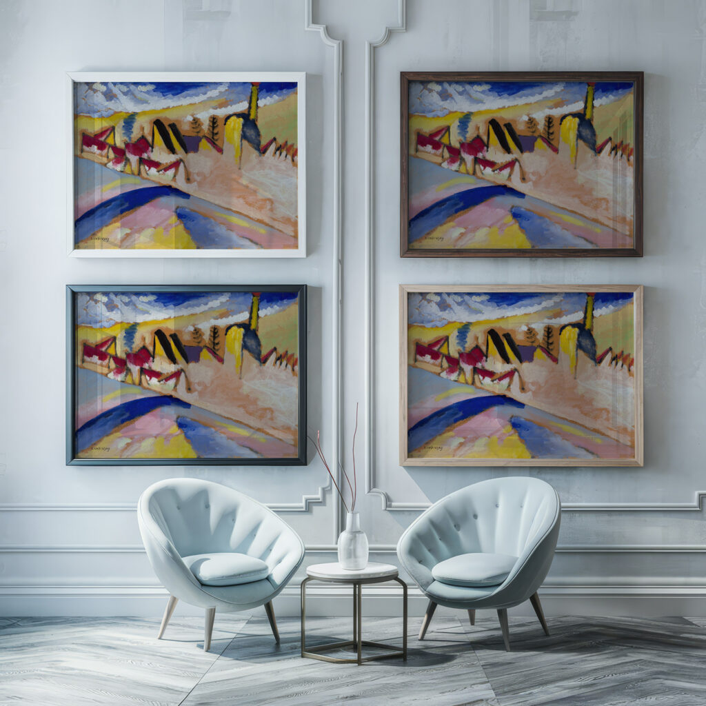 Study for ‘Winter No. II 1911 Wassily Kandinsky framed posters mockup