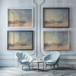 Study near Harlech Castle Cornelius Varley framed posters mockup