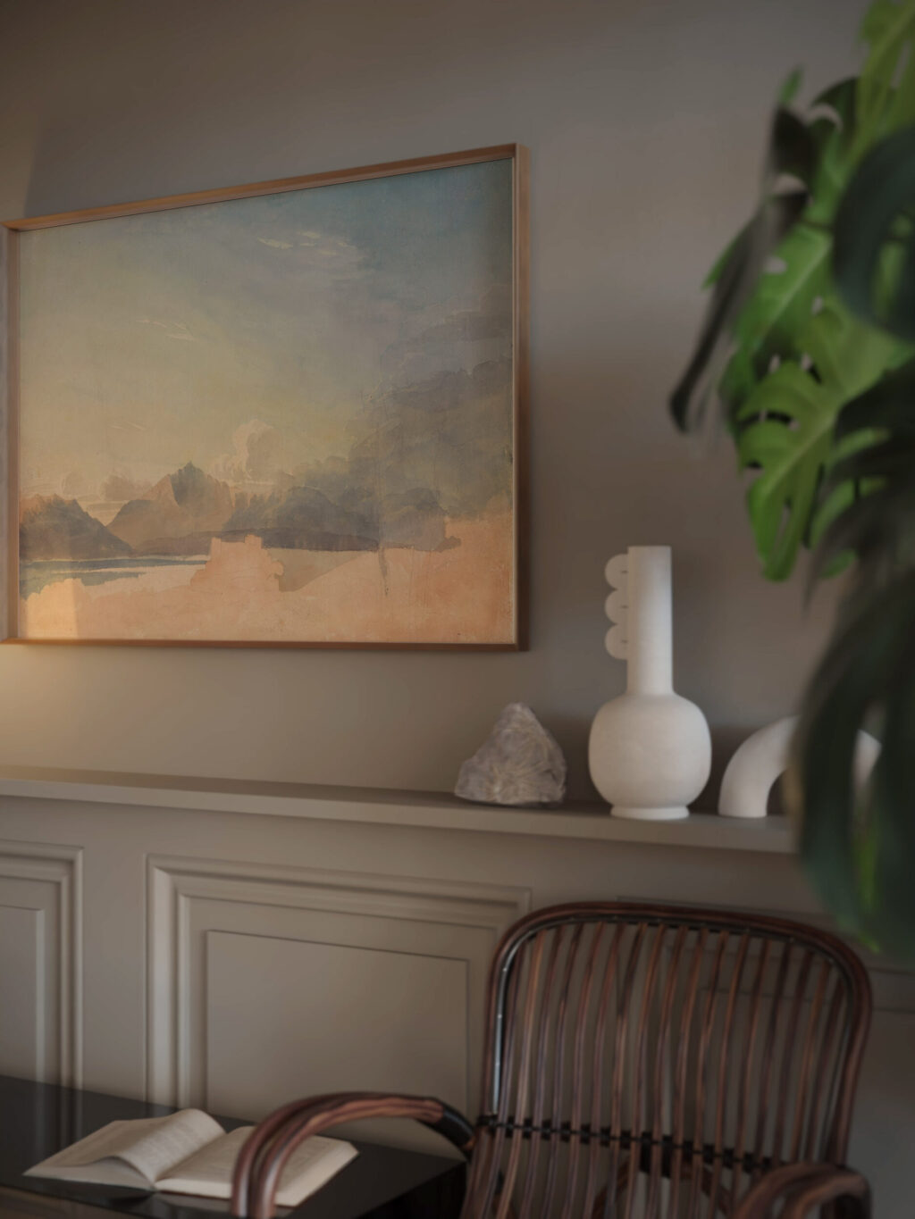 Study near Harlech Castle Cornelius Varley video mockup