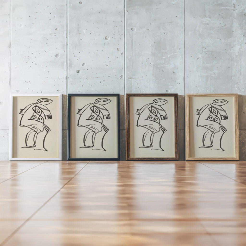 Study of a Female Figure 1910 1915 Henri Gaudier Brzeska framed posters mockup