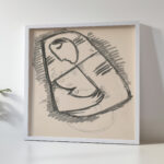 Study of a woman in a scarf composed on a diagonal 1938 Mikulas Galanda 5 mockup