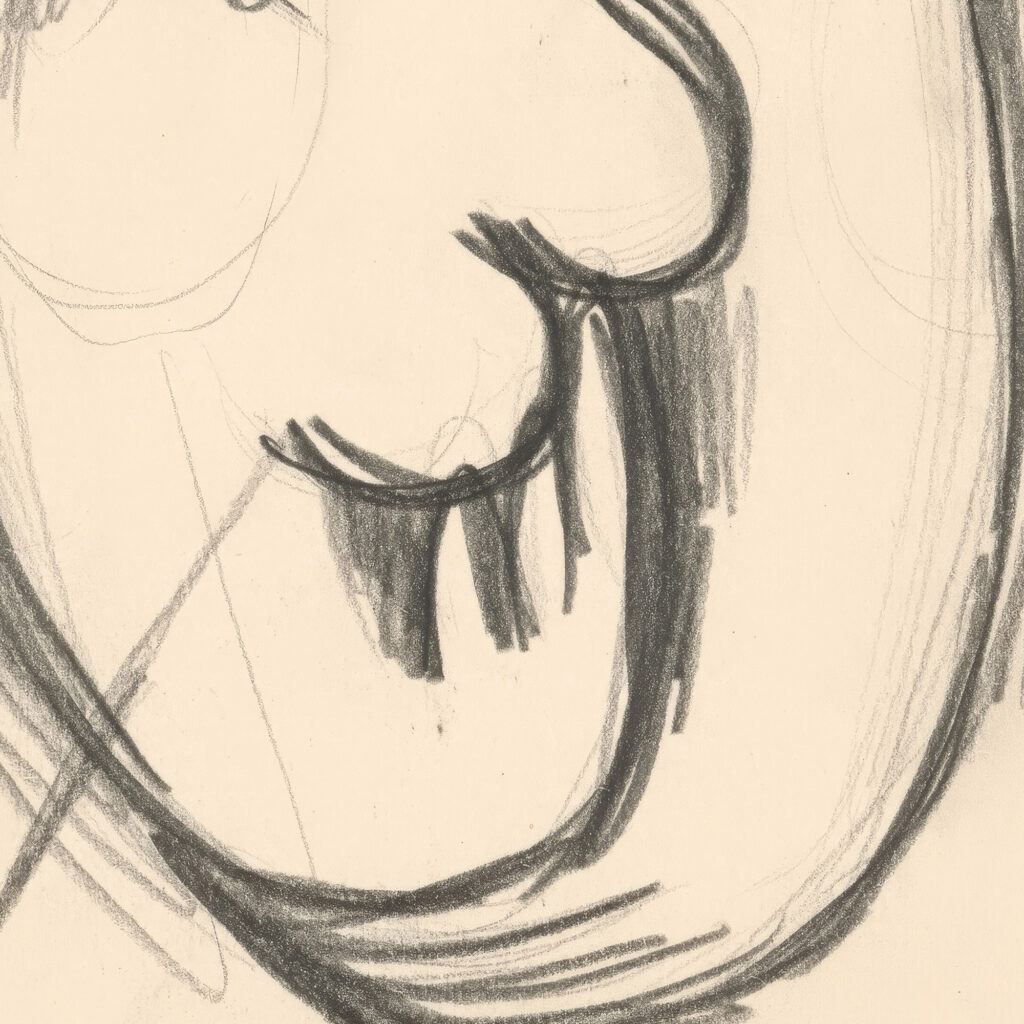 Study of a woman with a bowed head 1938 Mikulas Galanda 8 mockup