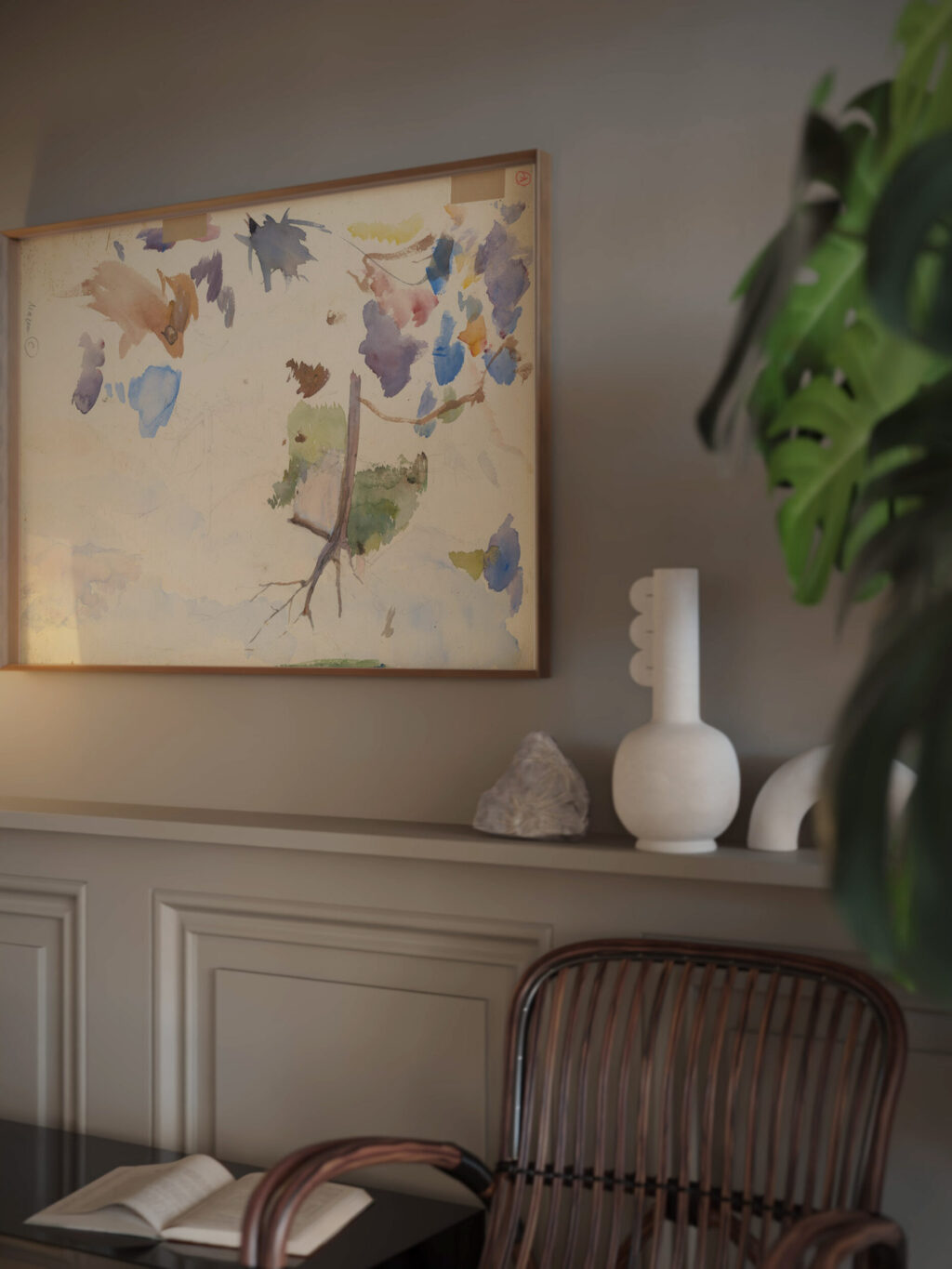 Study of mountain flowers 1880 Ladislav Mednyanszky video mockup