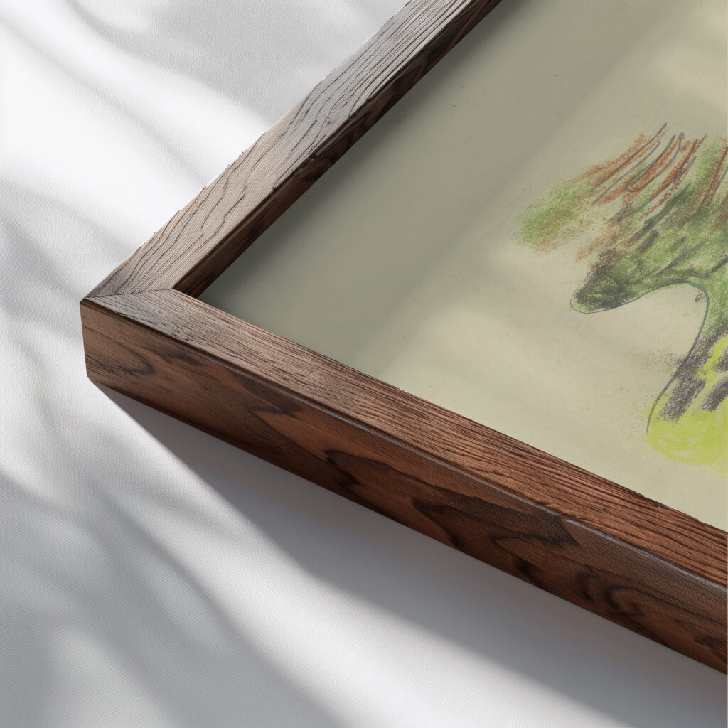 Study of plants 4 August Babberger close up dark wood mockup