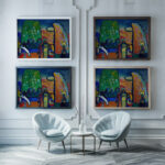 Study on Improvisation No. 2 Funeral March 1909 Wassily Kandinsky framed posters mockup