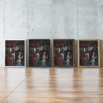 Study on ‘Panic 1907 Wassily Kandinsky framed posters mockup