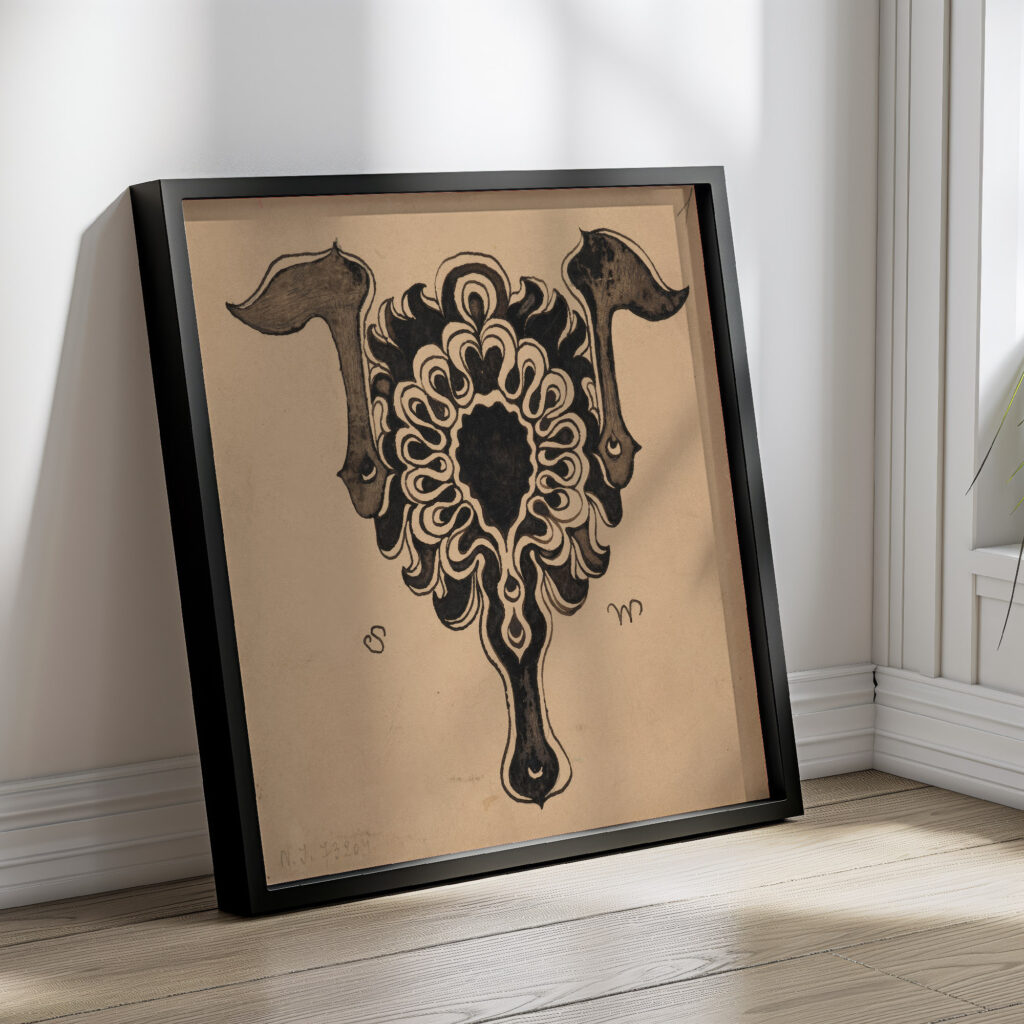 Stylised Flower Basket – Embellishment to ‘Zycie Weekly from 1887 and 1889 1897 Stanislaw Wyspianski 4 mockup