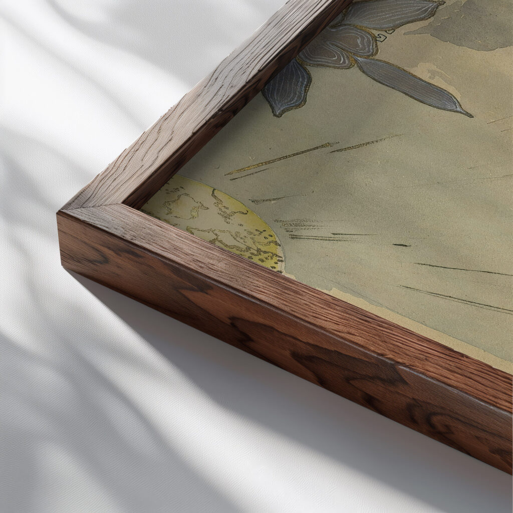 Stylised Plants Study Augusto Giacometti close up dark wood mockup