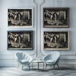 Stylized Sailboats 1915 Jacoba van Heemskerck framed posters mockup