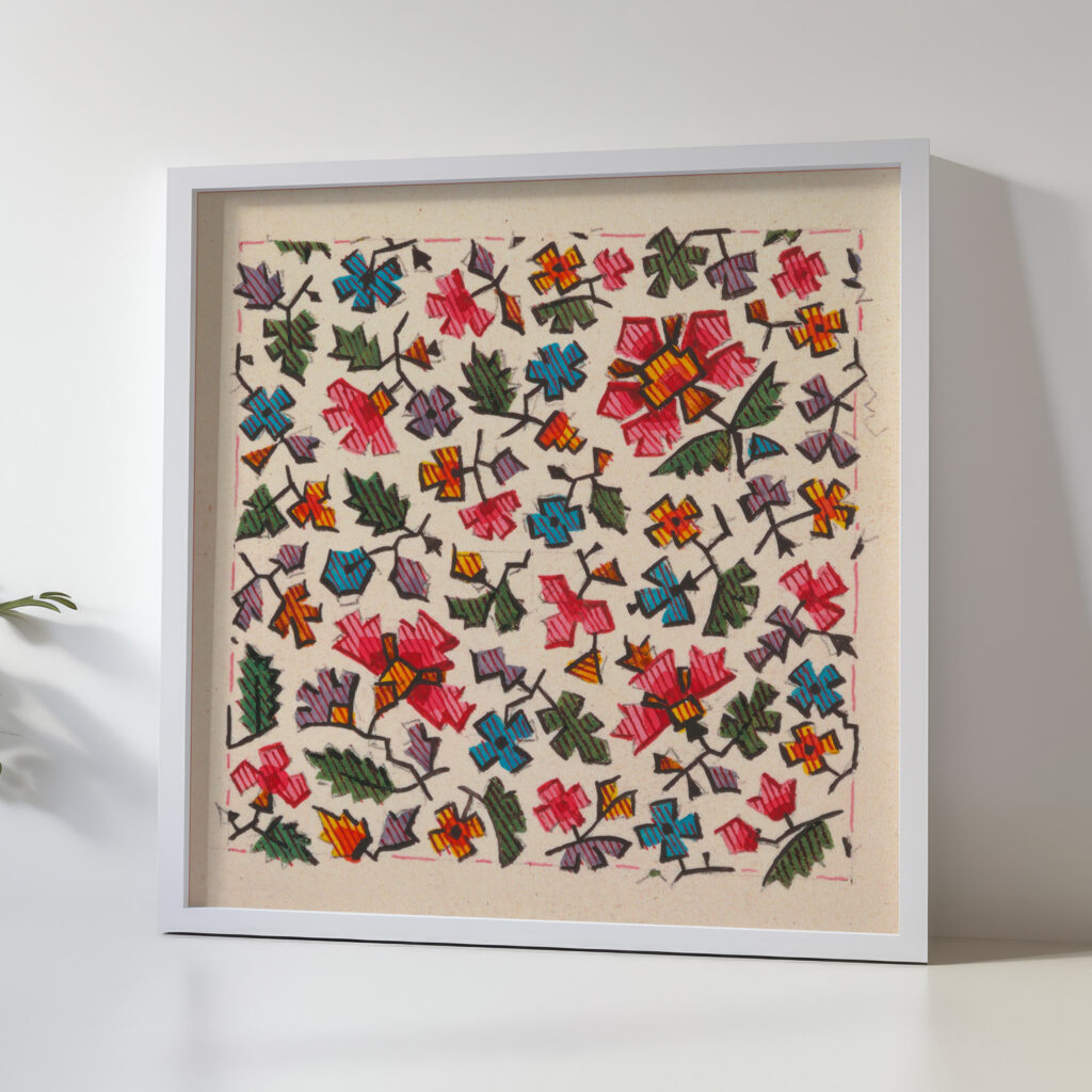 Stylized floral design for printed textile 1800–1818 Unknown 5 mockup