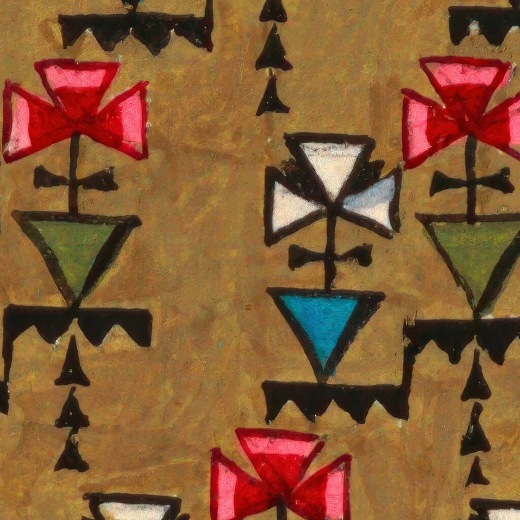 Stylized geometric floral design for printed textile 1800–1818 Unknown 8 mockup