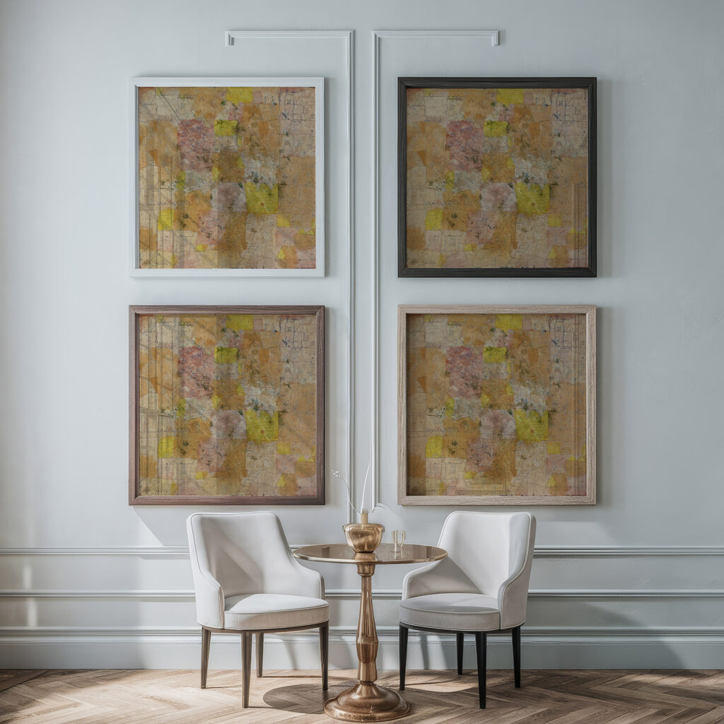 Suburban Idyll Gartenstadtidyll 1926 Paul Klee framed posters mockup