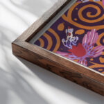 Suggestions pour etoffes et tapis Pl.02 1923 Emile Allain Seguy close up dark wood mockup