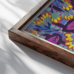 Suggestions pour etoffes et tapis Pl.07 1923 Emile Allain Seguy close up dark wood mockup