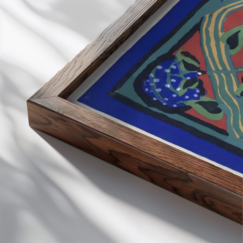 Suggestions pour etoffes et tapis Pl.09 1923 Emile Allain Seguy close up dark wood mockup