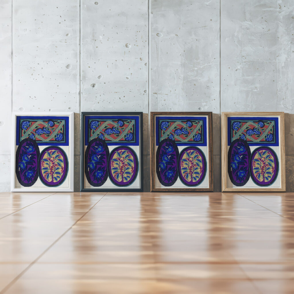 Suggestions pour etoffes et tapis Pl.09 1923 Emile Allain Seguy framed posters mockup