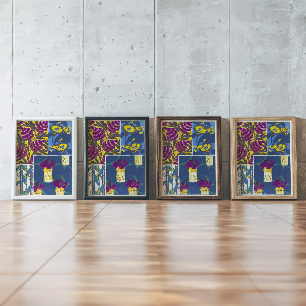 Suggestions pour etoffes et tapis Pl.10 1923 Emile Allain Seguy framed posters mockup