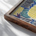 Suggestions pour etoffes et tapis Pl.15 1923 Emile Allain Seguy close up dark wood mockup