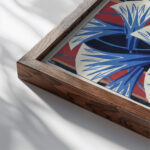 Suggestions pour etoffes et tapis Pl.16 1923 Emile Allain Seguy close up dark wood mockup