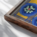 Suggestions pour etoffes et tapis Pl.17 1923 Emile Allain Seguy close up dark wood mockup