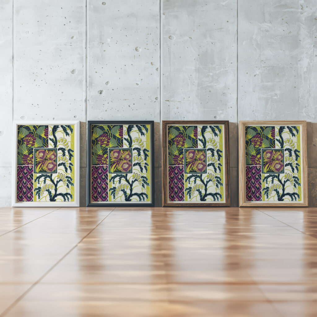 Suggestions pour etoffes et tapis Pl.18 1923 Emile Allain Seguy framed posters mockup