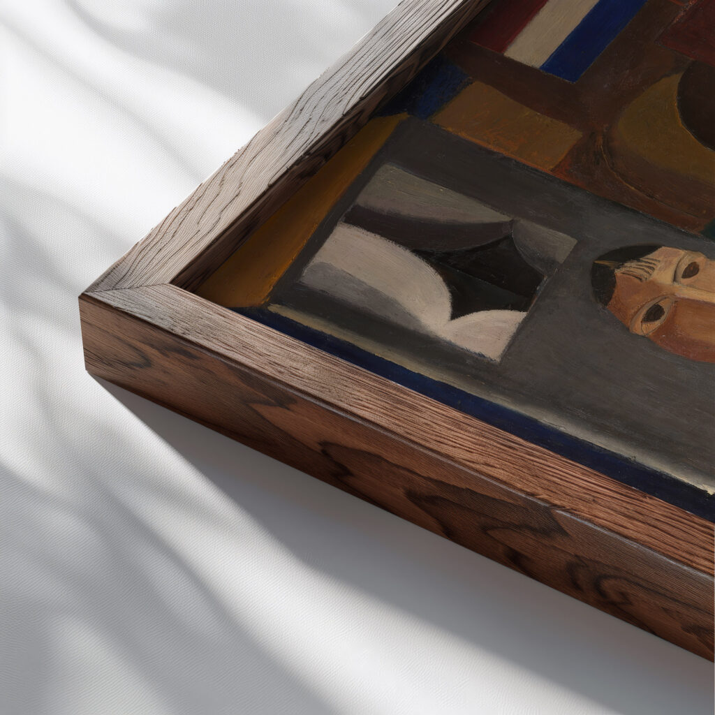 Sunday 1921 Gustave De Smet close up dark wood mockup