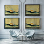 Sunrise Northport Harbor 1929 Arthur Dove framed posters mockup