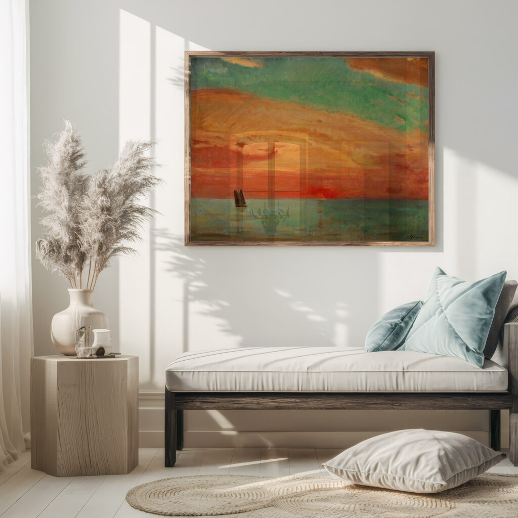 Sunrise over the Eastern Sea 1932 Fujishima Takeji 5 mockup