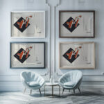 Suprematisch worden van tWee kWA drA ten in 6 konstrukties Pl. 10 1922 El Lissitzky framed posters mockup