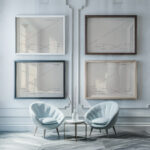 Suprematisch worden van tWee kWA drA ten in 6 konstrukties Pl. 5 1922 El Lissitzky framed posters mockup