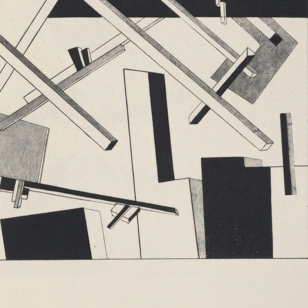 Suprematisch worden van tWee kWA drA ten in 6 konstrukties Pl. 6 1922 El Lissitzky 8 mockup