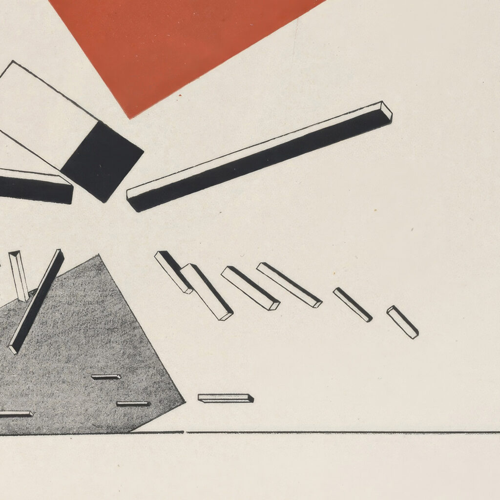 Suprematisch worden van tWee kWA drA ten in 6 konstrukties Pl. 9 1922 El Lissitzky 8 mockup