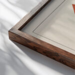 Suprematisch worden van tWee kWA drA ten in 6 konstrukties Pl. 9 1922 El Lissitzky close up dark wood mockup