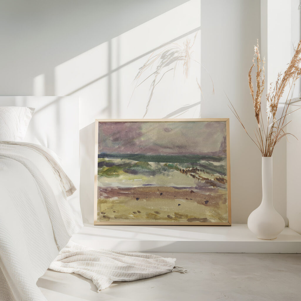 Surf motif from Sylt 1948 Arno Konig 4 mockup