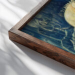 Surreal Portrait 1938 Benjamin F. Berlin close up dark wood mockup