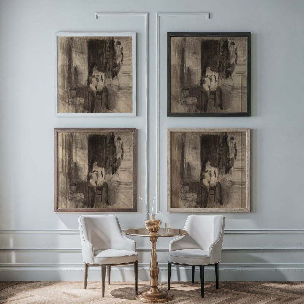 Susanna and the Elders 1910 Rik Wouters framed posters mockup