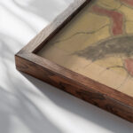 Swiety Franciszek. Projekt witraza do prezbiterium kosciola Franciszkanow w Krakowie 1897 Stanislaw Wyspianski 1 close up dark wood mockup Swiety Franciszek. Projekt witraza do prezbiterium kosciola Franciszkanow w Krakowie 1897 Stanislaw Wyspianski 1 close up dark wood mockup