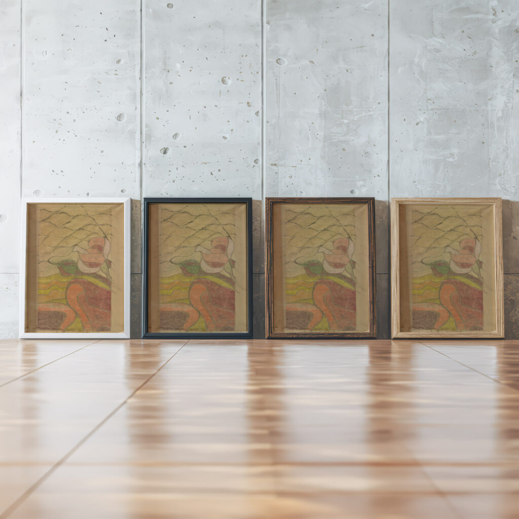 Swiety Franciszek. Projekt witraza do prezbiterium kosciola Franciszkanow w Krakowie 1897 Stanislaw Wyspianski 2 framed posters mockup Swiety Franciszek. Projekt witraza do prezbiterium kosciola Franciszkanow w Krakowie 1897 Stanislaw Wyspianski 2 framed posters mockup