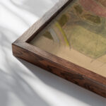 Swiety Franciszek. Projekt witraza do prezbiterium kosciola Franciszkanow w Krakowie 1897 Stanislaw Wyspianski 3 close up dark wood mockup Swiety Franciszek. Projekt witraza do prezbiterium kosciola Franciszkanow w Krakowie 1897 Stanislaw Wyspianski 3 close up dark wood mockup