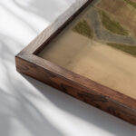 Swiety Franciszek. Projekt witraza do prezbiterium kosciola Franciszkanow w Krakowie 1897 Stanislaw Wyspianski 4 close up dark wood mockup