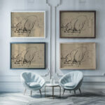 Swine before Amersfoort 1915 Rik Wouters framed posters mockup